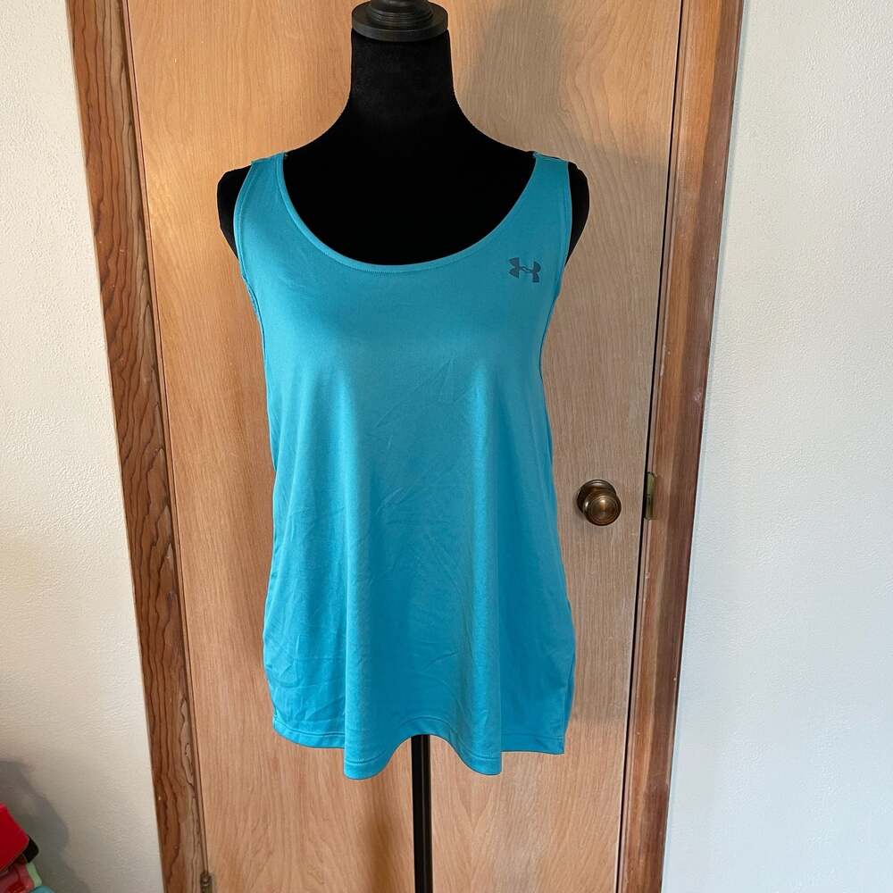 Under Armour Women's XL HeatGear Wordmark Double Strap Tank Loose Fit